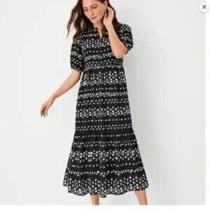 Ann Taylor Petite Floral Print Lined Maxidress